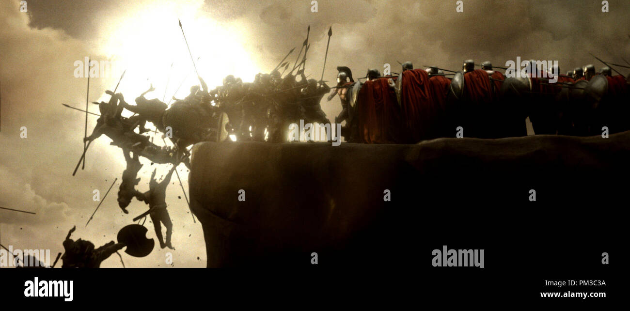 '300' Gerard Butler © 2007 Warner Brothers Banque D'Images