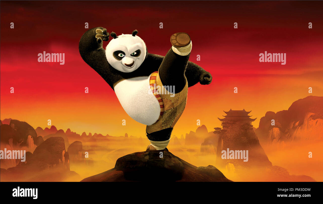 'Kung Fu Panda' Po © 2008 Dream Works . Banque D'Images