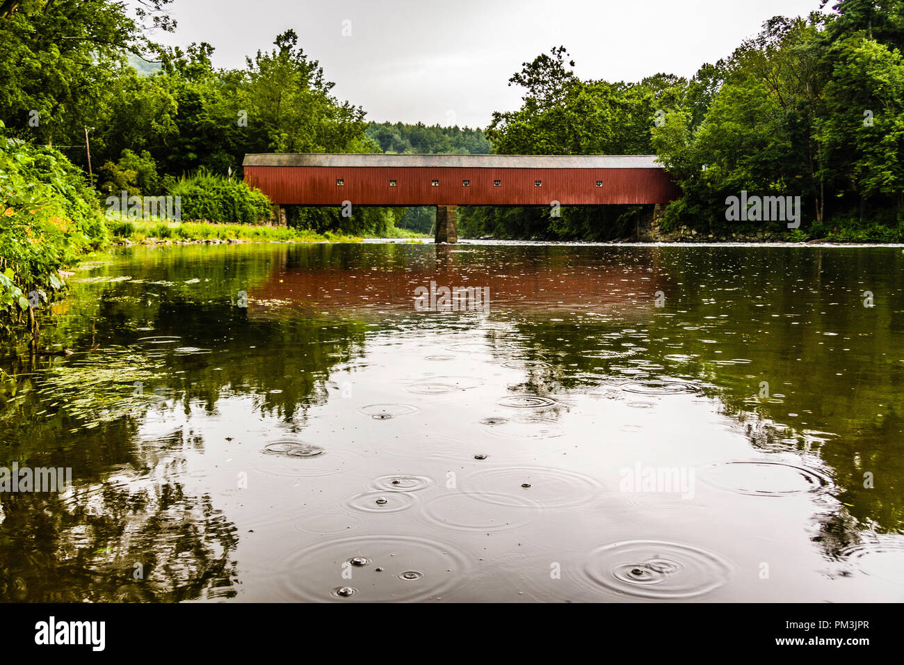 Pont couvert en   West Cornwall, Connecticut, Etats-Unis Banque D'Images