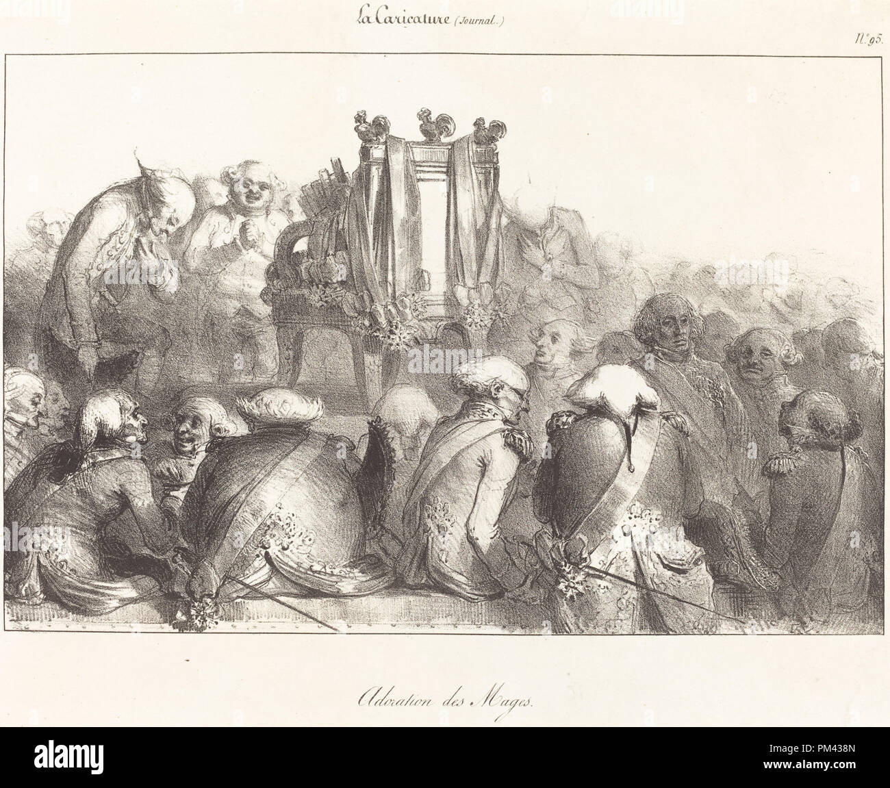 L'Adoration des Mages. En date du : 1831. Dimensions : hors tout : 25,4 x 33,3 cm (10 x 13 1/8 in.). Technique : lithographie. Musée : National Gallery of Art, Washington DC. Auteur : le français du 19e siècle. Banque D'Images