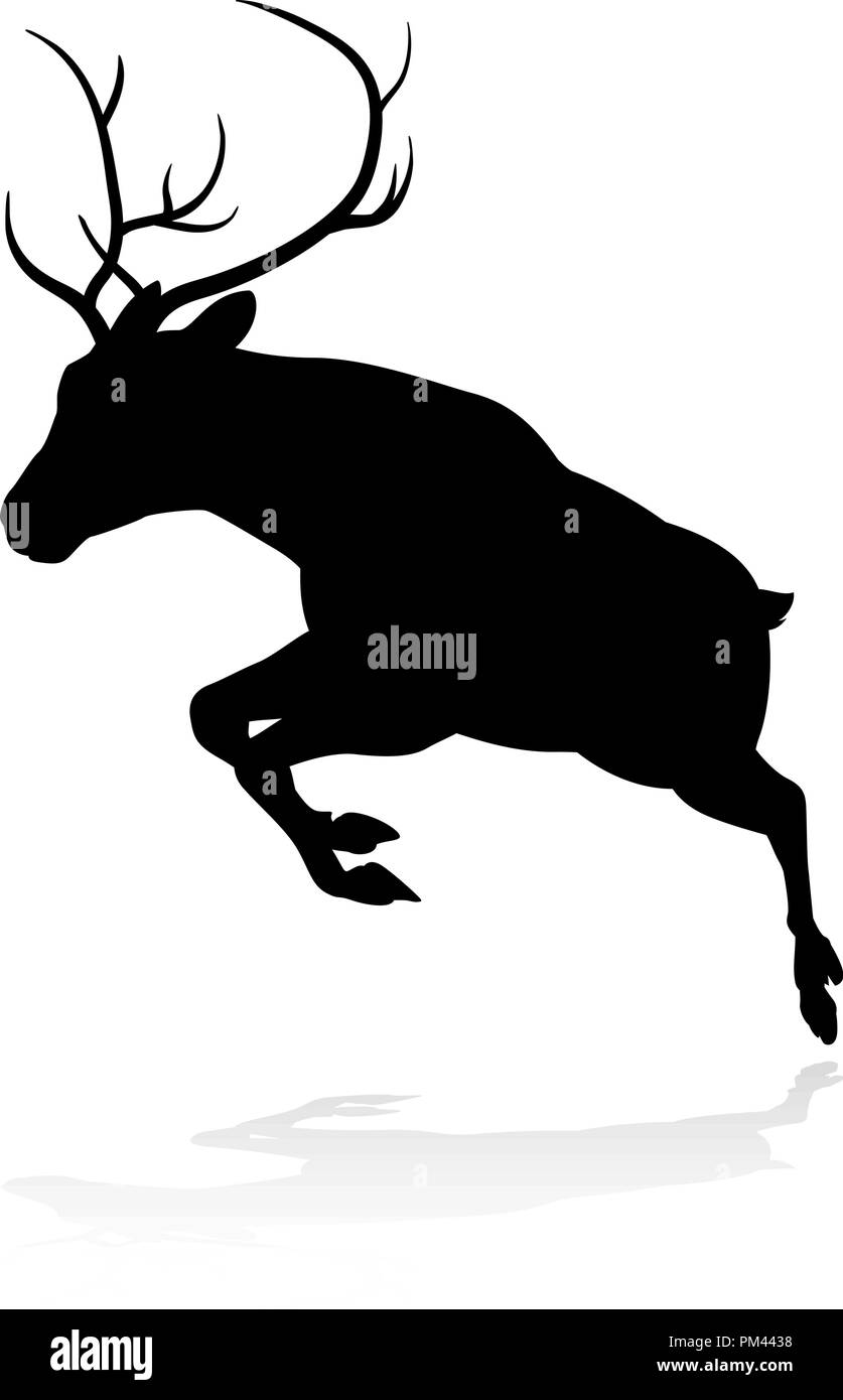Silhouette Animal Deer Illustration de Vecteur