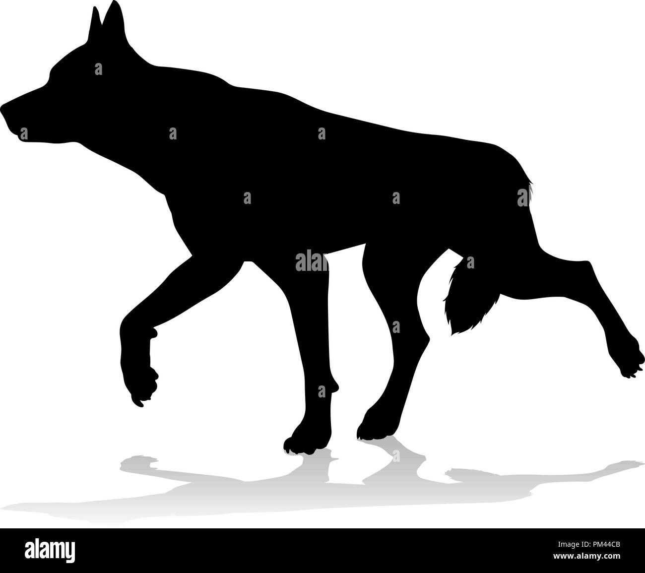 Silhouette chien Animal de compagnie Illustration de Vecteur