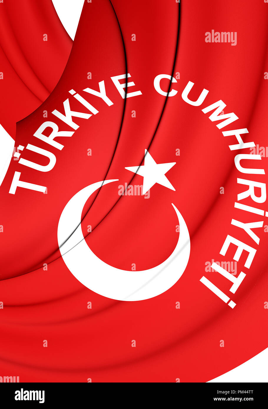 Turquie 3D des armoiries. 3D Illustration. Banque D'Images