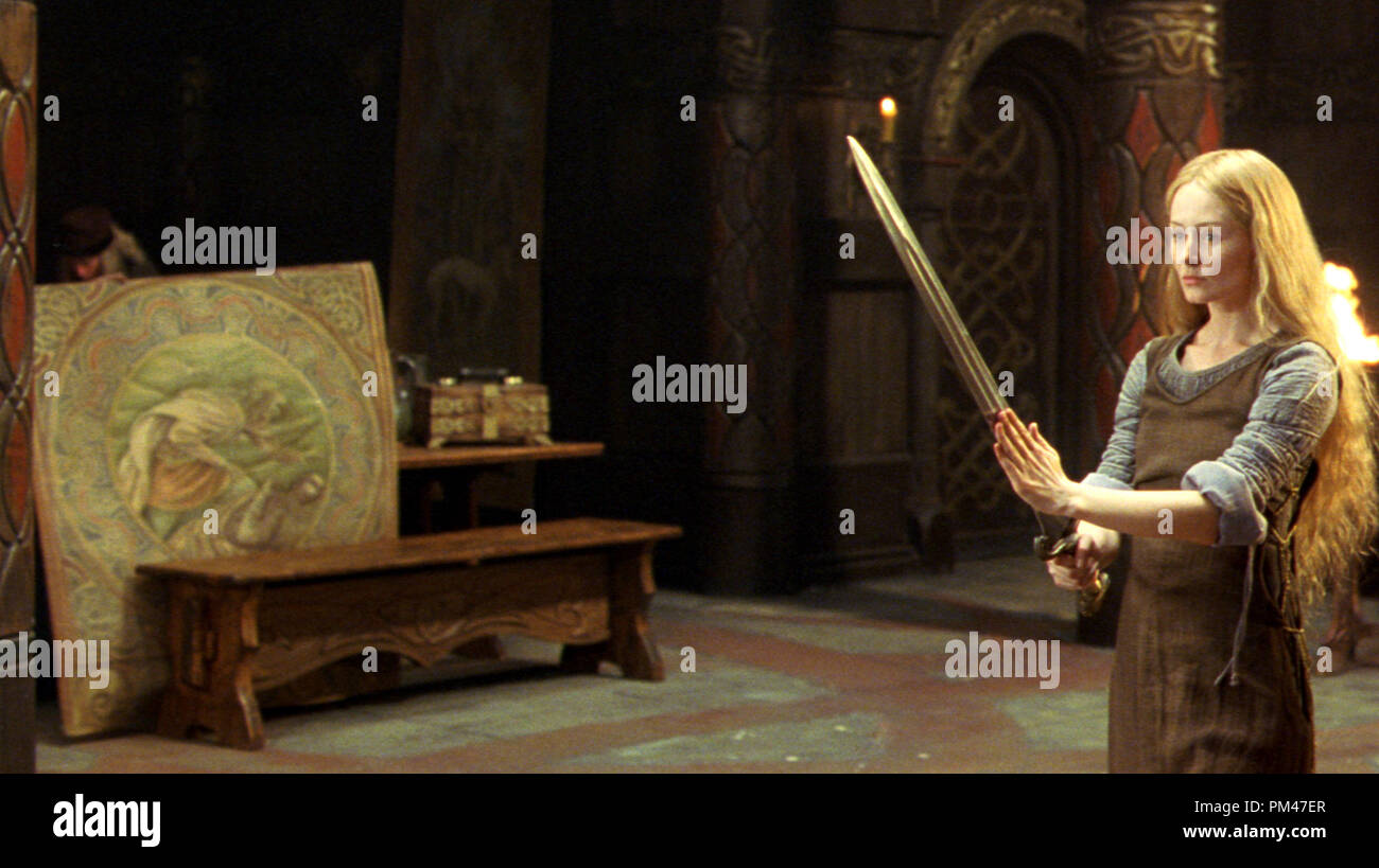 Photos de nouvelle ligne présente 'Le Seigneur des Anneaux : Les Deux Tours' Miranda Otto © 2002 Nouvelle ligne Banque D'Images