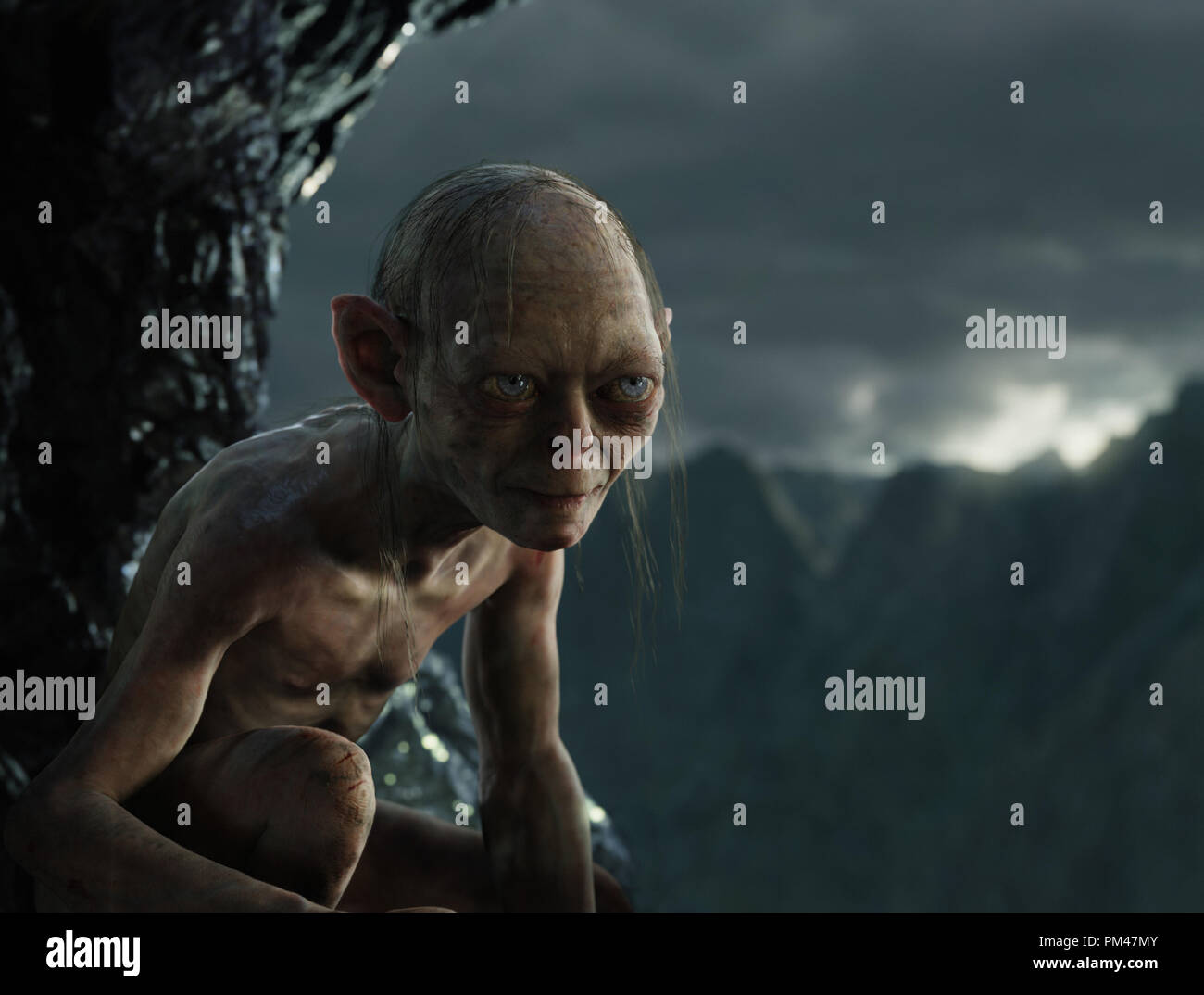 Photos de nouvelle ligne présente 'Le Seigneur des Anneaux : Le Retour du Roi' Gollum © 2003 New Line Banque D'Images