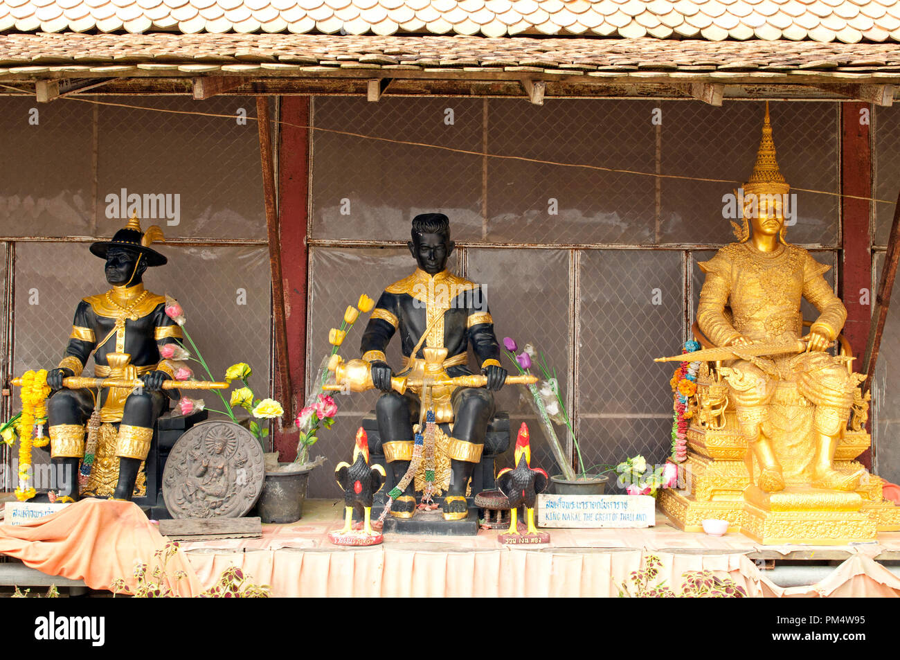 Rois de Thaïlande- Wat Buddha di Pang Korn - Koh Samui- Thailande rois Thaïs - temple Buddha di Pang Korn - Koh Samui - Thaïlande Banque D'Images