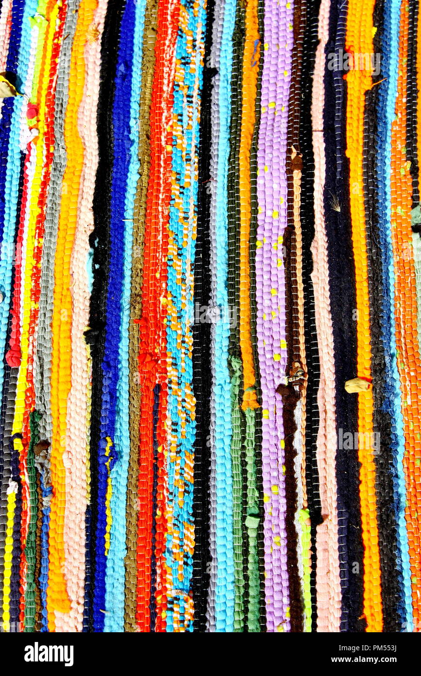 Tapis rayé bijou artisanal pour abstract background Banque D'Images