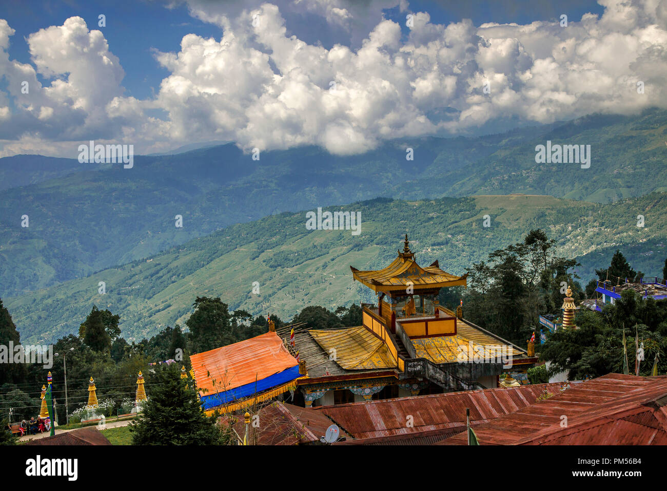 Monastère de Sonada, dans l'ouest du Bengale, en Inde. Samdrup (Darjay Choling monastère). L'Inde. Banque D'Images