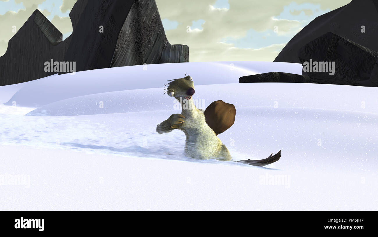 Photo du film / Publicité encore de 'Ice Age' Sid le paresseux © 2002 20th Century Fox Banque D'Images