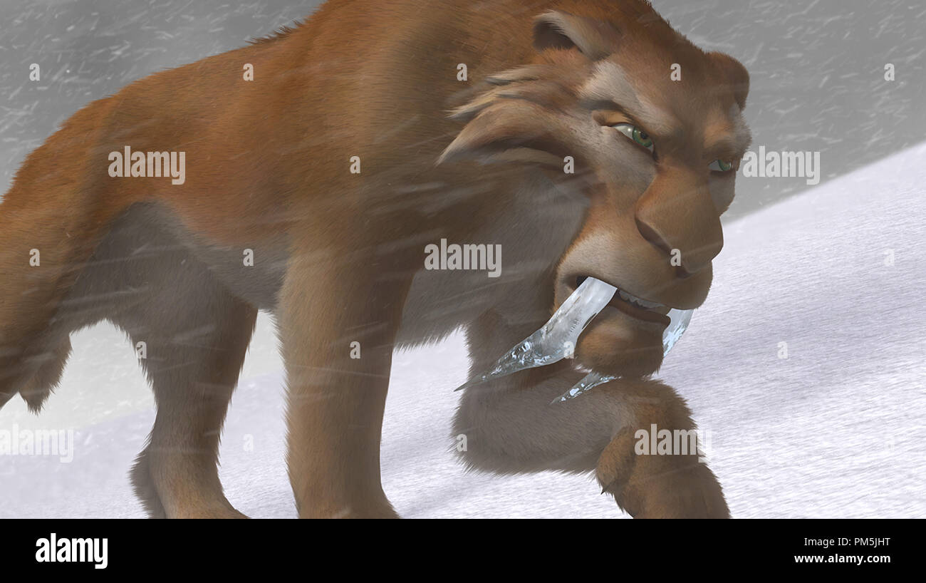 Photo du film / Publicité encore de 'Ice Age' Diego le tigre Saber-Toothed © 2002 20th Century Fox Banque D'Images