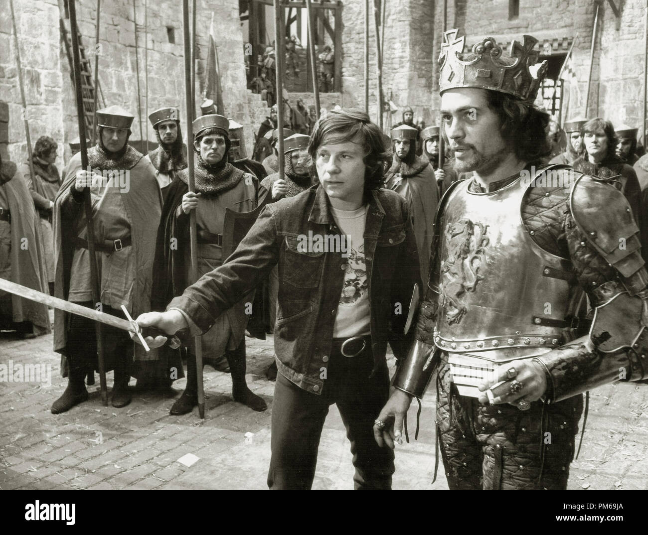 Réalisateur Roman Polanski et Jon Finch, "La tragédie de Macbeth" de référence de dossier 31316 1971 329THA Banque D'Images