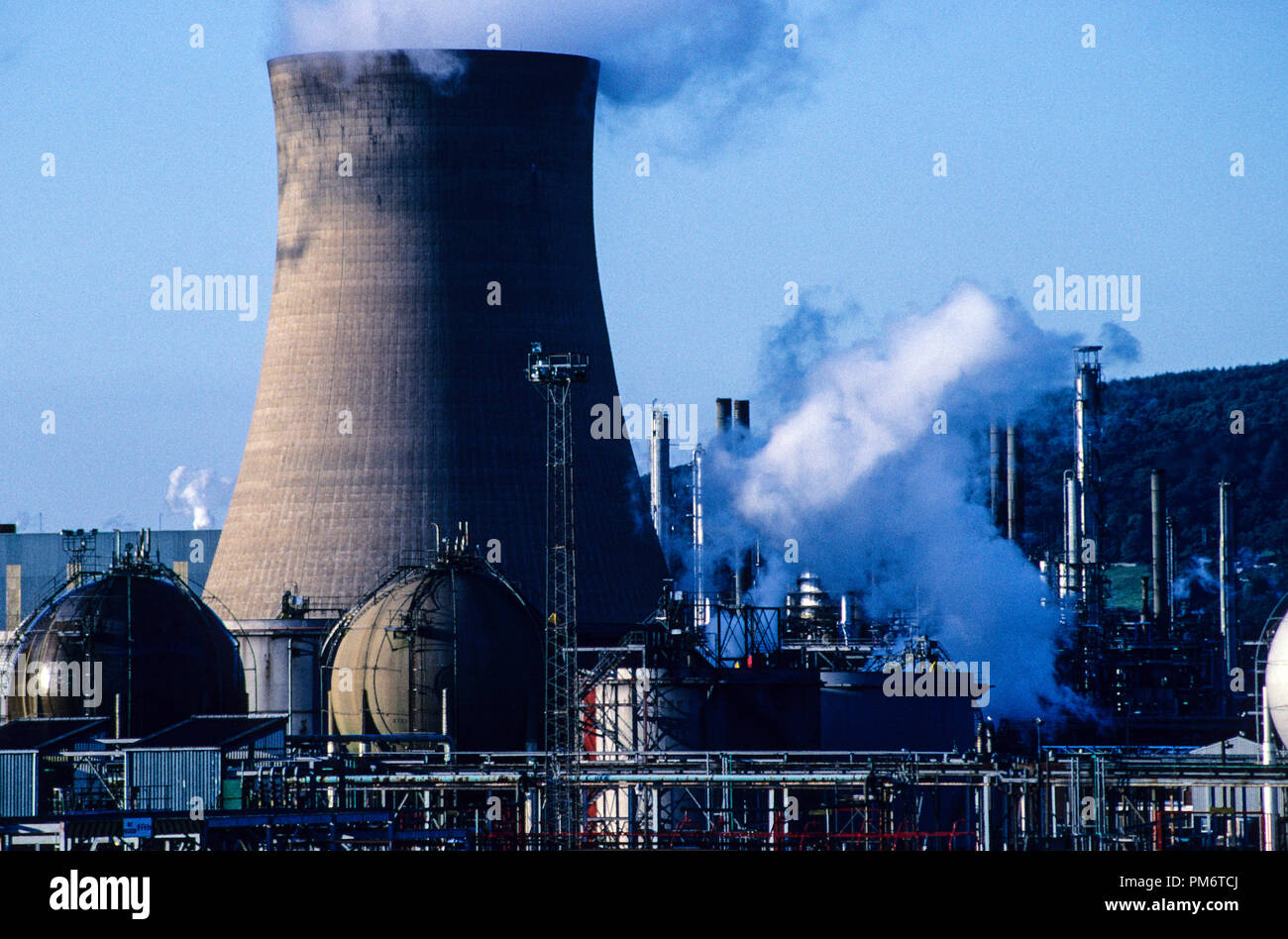 L'industrie chimique, Port Talbot, Pays de Galles, RU, FR. Banque D'Images