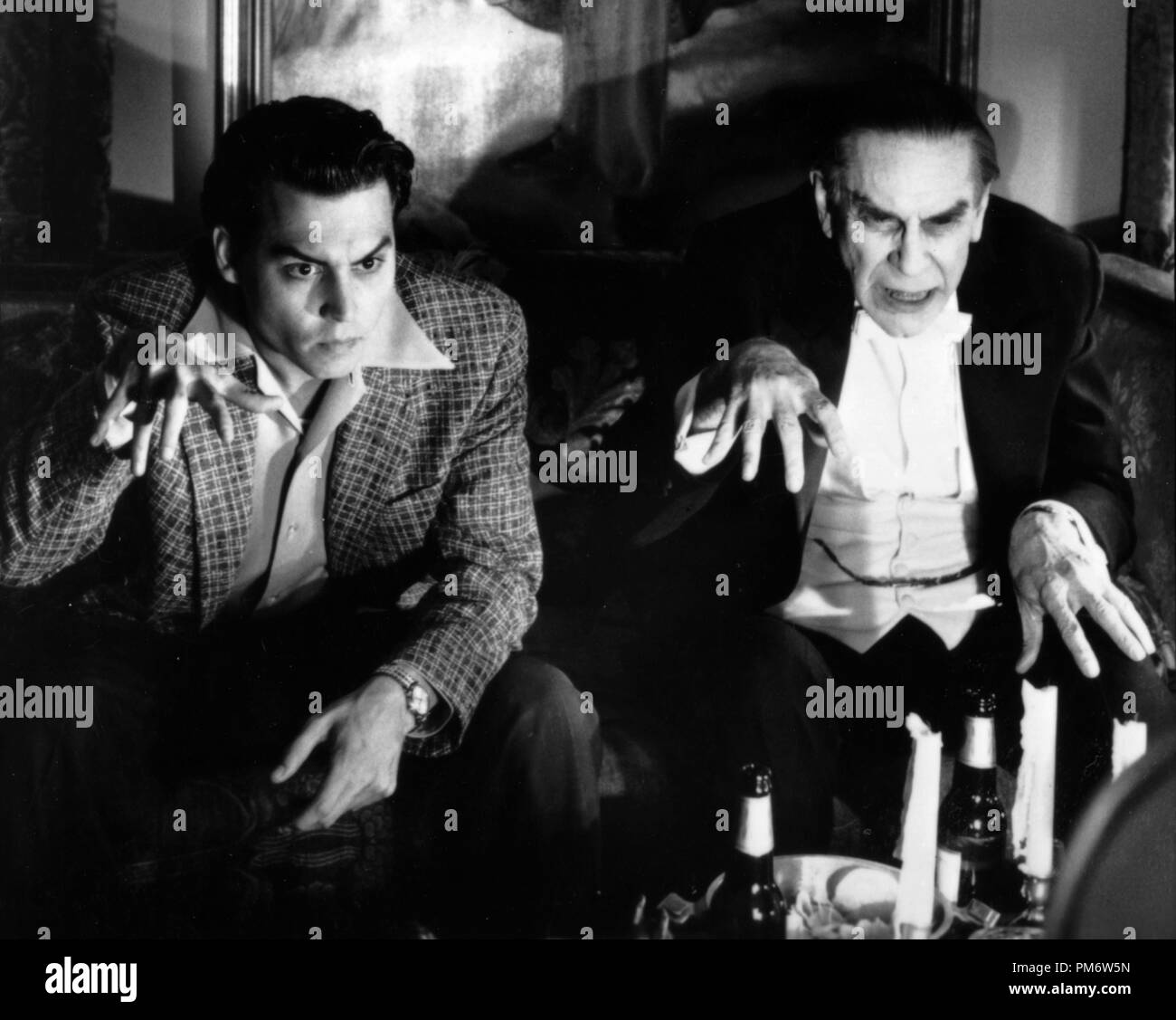 Photo du film de 'Ed Wood' Johnny Depp, Martin Landau © 1994 Pierre Crédit photo : Suzanne Tenner Banque D'Images