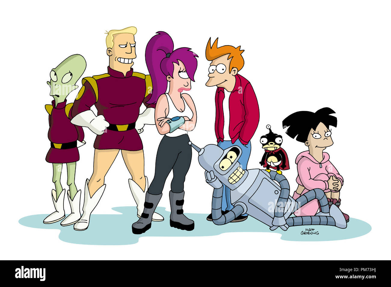 Publicité studio toujours de 'Futurama' Cast 2001 Dossier Référence #  308471616THA pour un usage éditorial uniquement - Tous droits réservés Banque D'Images
