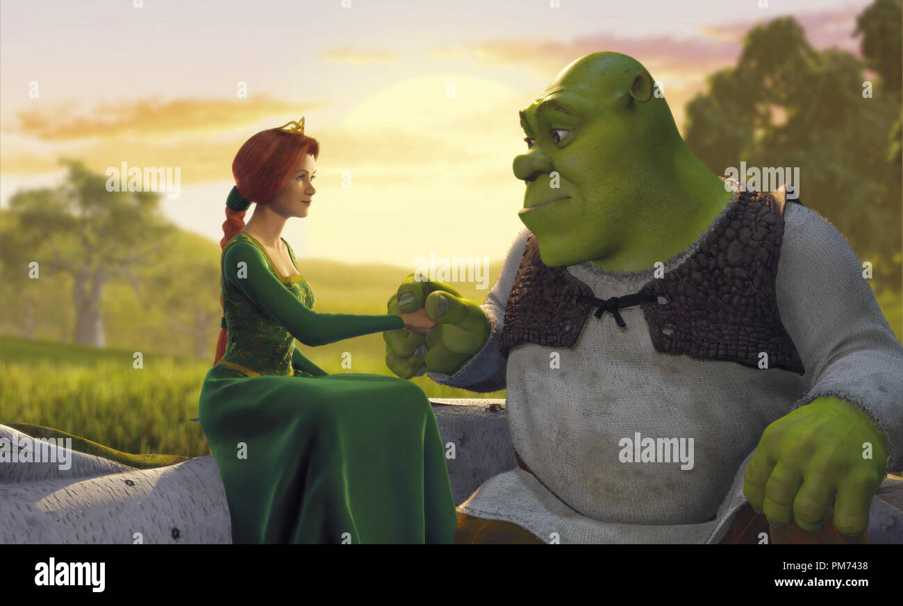 Photo du film / Publicité encore de 'Shrærek' Shrek, la princesse Fiona © 2001 DreamWorks Référence de fichier #  30847364THA pour un usage éditorial uniquement - Tous droits réservés Banque D'Images