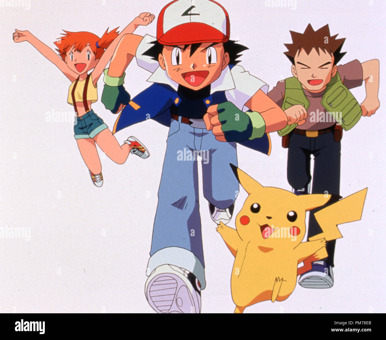 Photo du film de 'Pokemon' Misty, Ash, Pikachu, Brock © 1998 Warner Bros. Référence #  30996312THA pour un usage éditorial uniquement - Tous droits réservés Banque D'Images