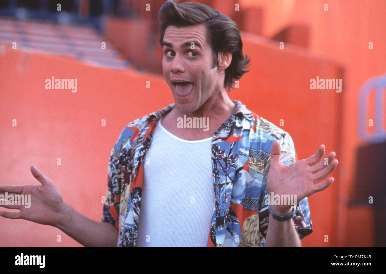 Photo du film de 'Ace Ventura : Pet Detective' Jim Carrey © 1994 Warner Brothers Référence #  31129465THA pour un usage éditorial uniquement - Tous droits réservés Banque D'Images
