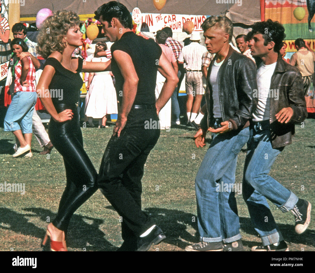 Publicité studio photo du film de 'Grease' Olivia NewtonJohn, John