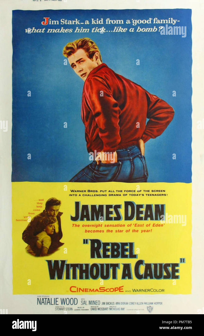 'James Dean Rebel without a Cause" 1955 Warner Brothers fichier Affiche le numéro de référence : 31386_625THA Banque D'Images