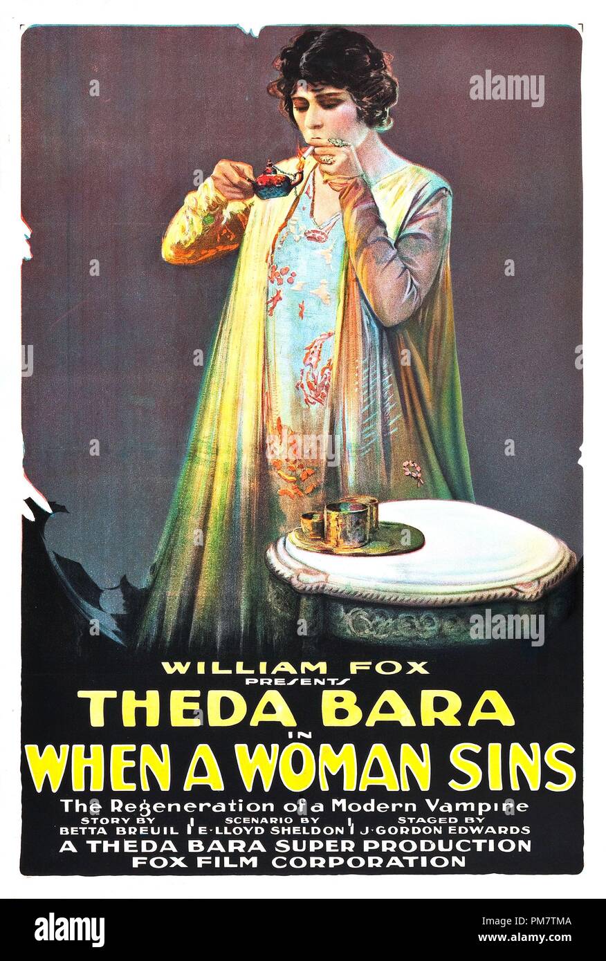 Lorsqu'une femme 'péchés' 1918 Fox Référence de fichier affiche #  31386 738 THA Banque D'Images