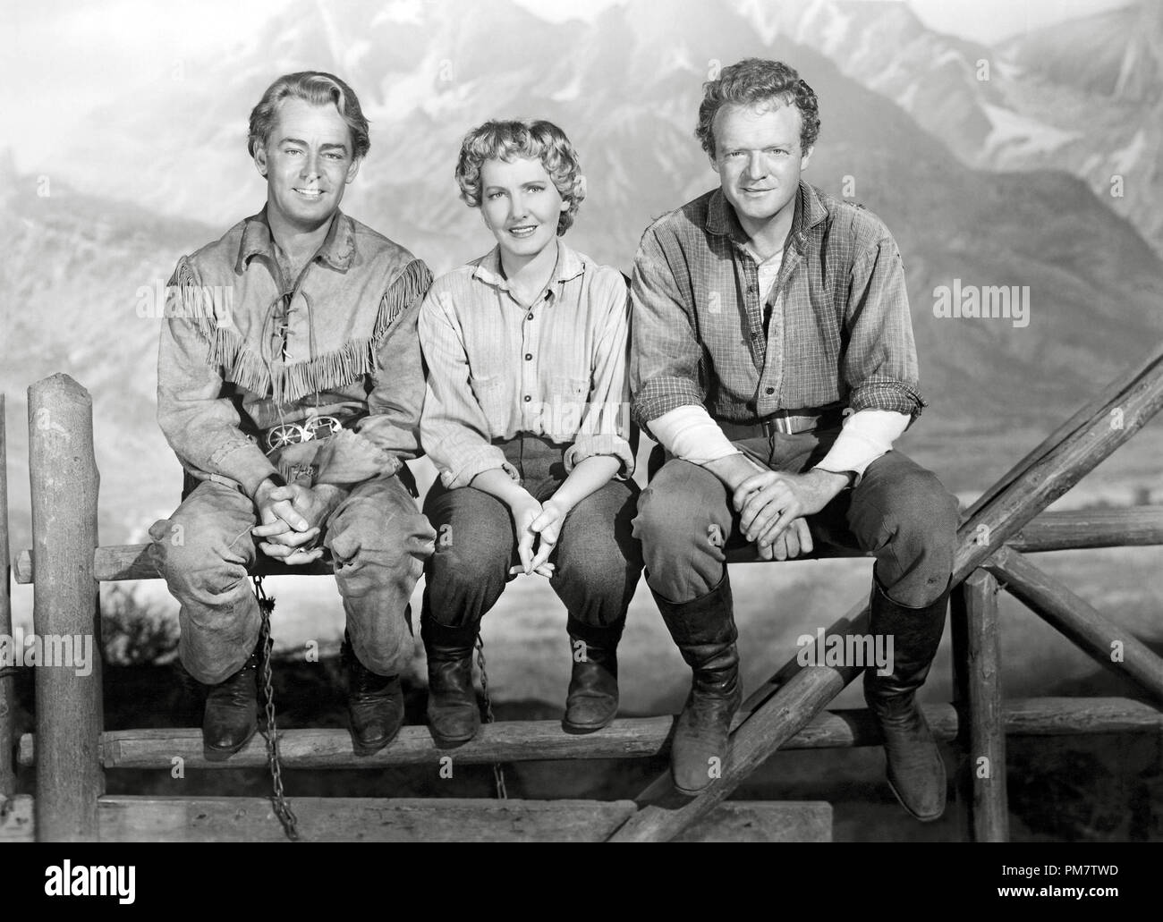 Alan Ladd, Jean Arthur, Van Heflin, 'Shane' 1953 une référence de dossier #  31386 802 Banque D'Images