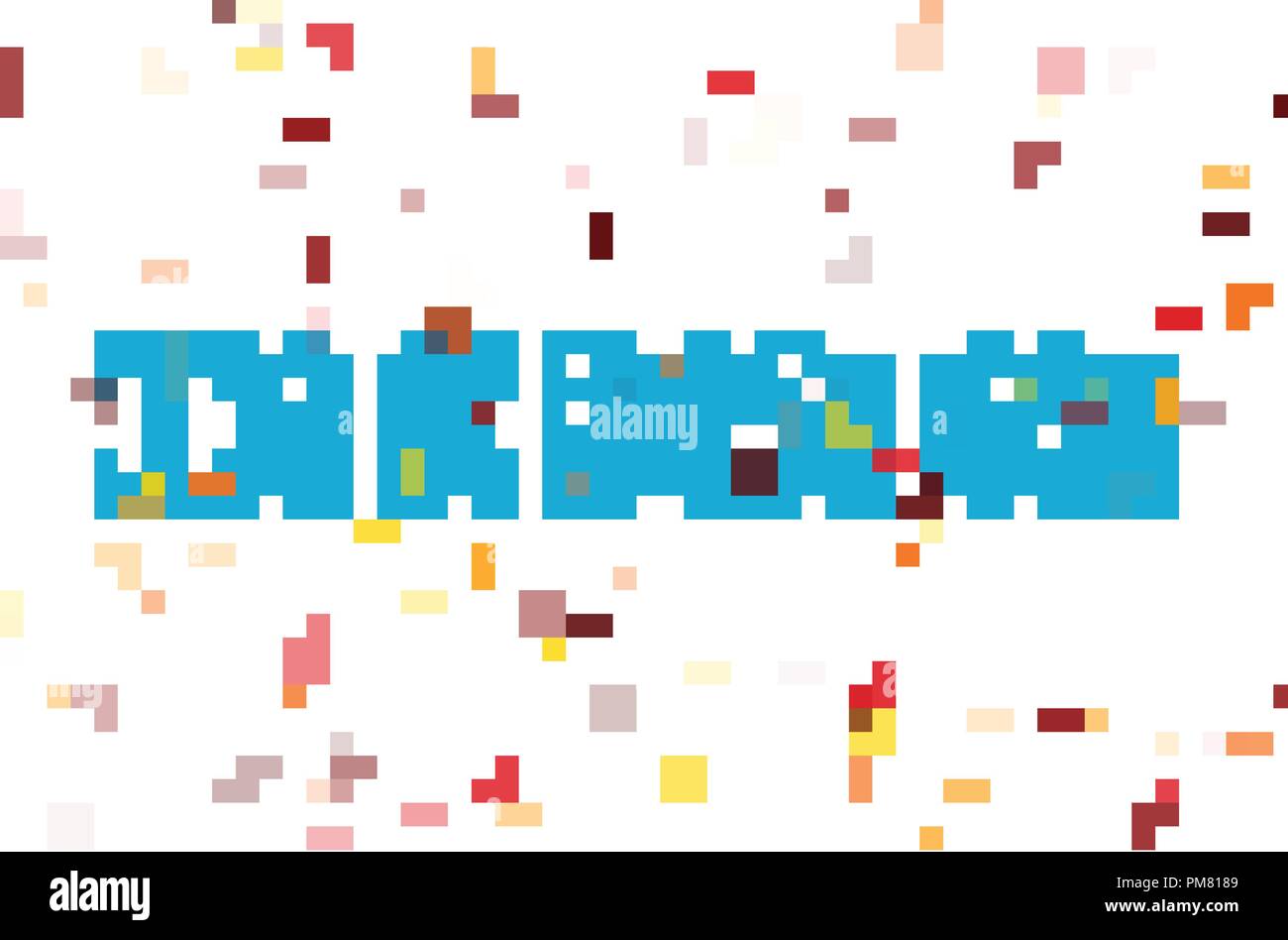 Fête de l'étiquette, le texte en bleu avec des restes de neige. Munich best beer fest bannière et logo. Lettrage géométrique bleu, l'espace négatif type design. Illustration de Vecteur