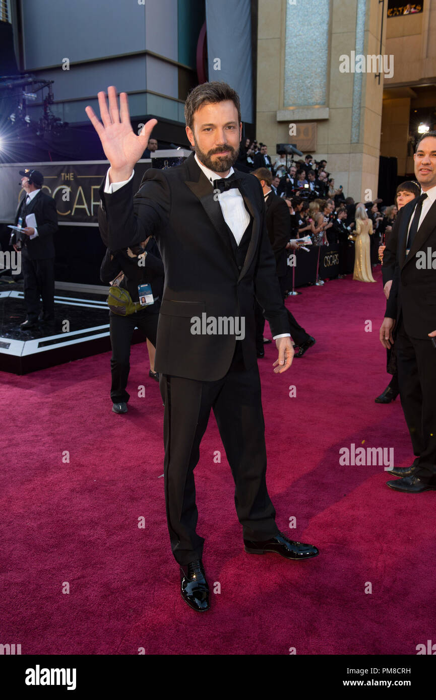 Ben Affleck, Oscar® pour le meilleur candidat Photo arrive pour les Oscars® au Théâtre Dolby® à Hollywood, CA, le 24 février 2013. Banque D'Images