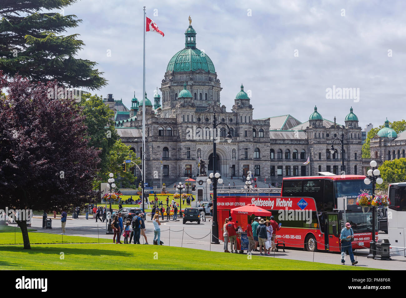 Les édifices du Parlement de la Colombie-Britannique, Victoria, capitale de la Colombie-Britannique, Canada Banque D'Images