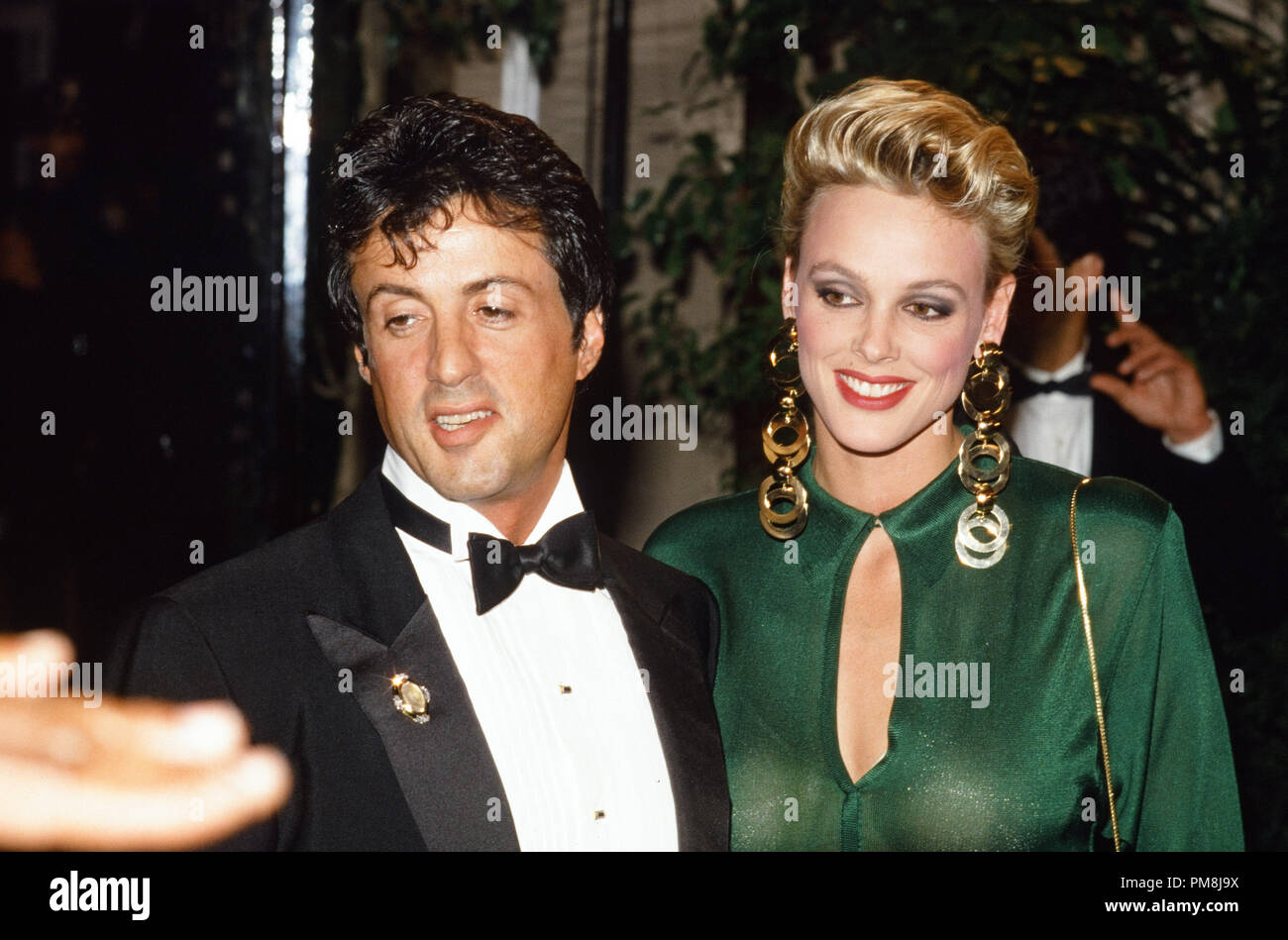 Sylvester Stallone et sa femme Brigitte Nielsen en 1985 © CCR /Le Hollywood Archive - Tous droits réservés référence #  31515 318 Banque D'Images
