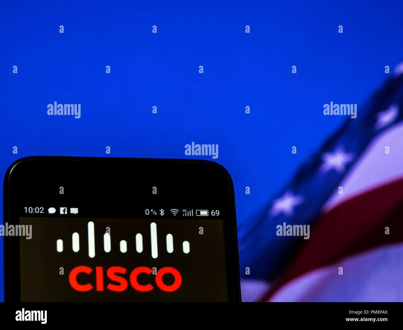 Spécialistes de l'intégration de Cisco Systems Company, Inc. logo vu affichée sur un téléphone intelligent. Banque D'Images