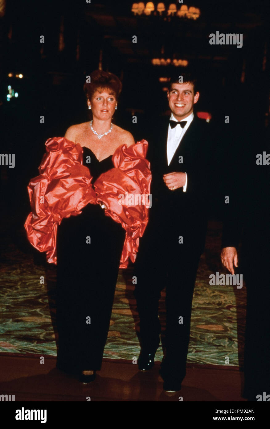Le duc Prince Andrew et Sarah Ferguson la Duchesse de York à Los Angeles, vers 1988. Référence #  31537 Fichier 160THA © CCR /Le Archive-All Hollywood Droits Réservés Banque D'Images