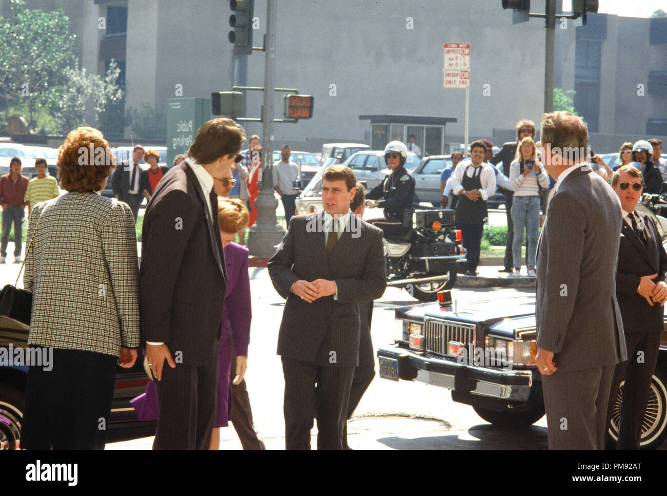 Le Prince et le duc d'York à Los Angeles, vers 1988 - Arrivée au LACMA. Référence #  31537 Fichier 161THA © CCR /Le Archive-All Hollywood Droits Réservés Banque D'Images