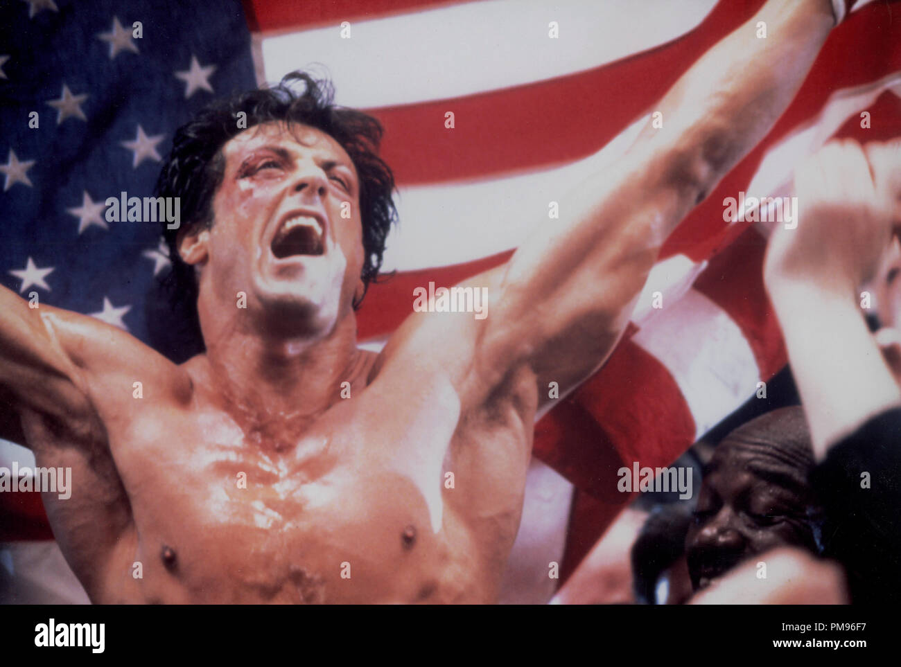 Photo Montée Avec Autographe De Sylvester Stallone Dans Rocky IV - 25x20 Cm, Prête à Encadrer