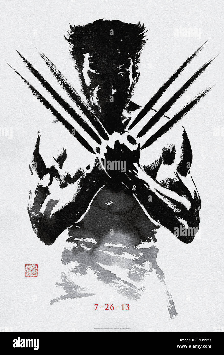 L'affiche de Wolverine 2013 Banque D'Images