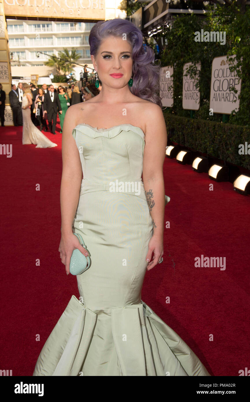 La personnalité de télévision Kelly Osbourne assiste à la 70e assemblée annuelle Golden Globes Awards au Beverly Hilton de Los Angeles, CA le dimanche, Janvier 13, 2013. Banque D'Images