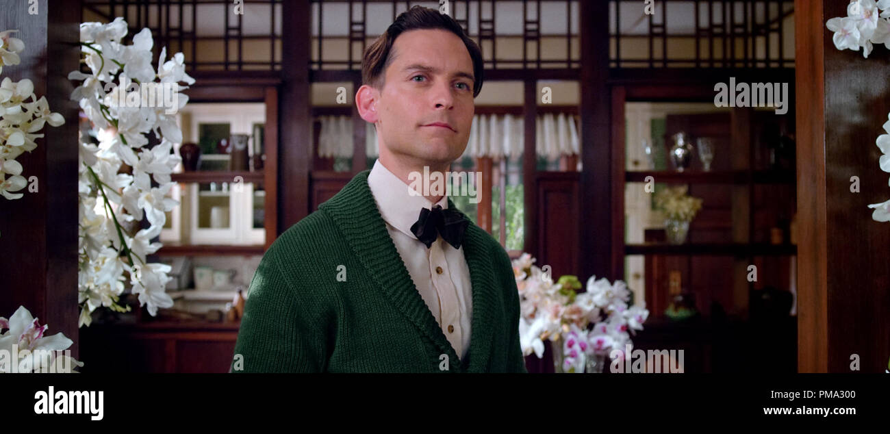 TOBEY MAGUIRE comme Nick Carraway dans la région de Warner Bros Pictures et Village Roadshow Pictures' drama 'Gatsby le Magnifique', un Warner Bros Pictures version. Banque D'Images