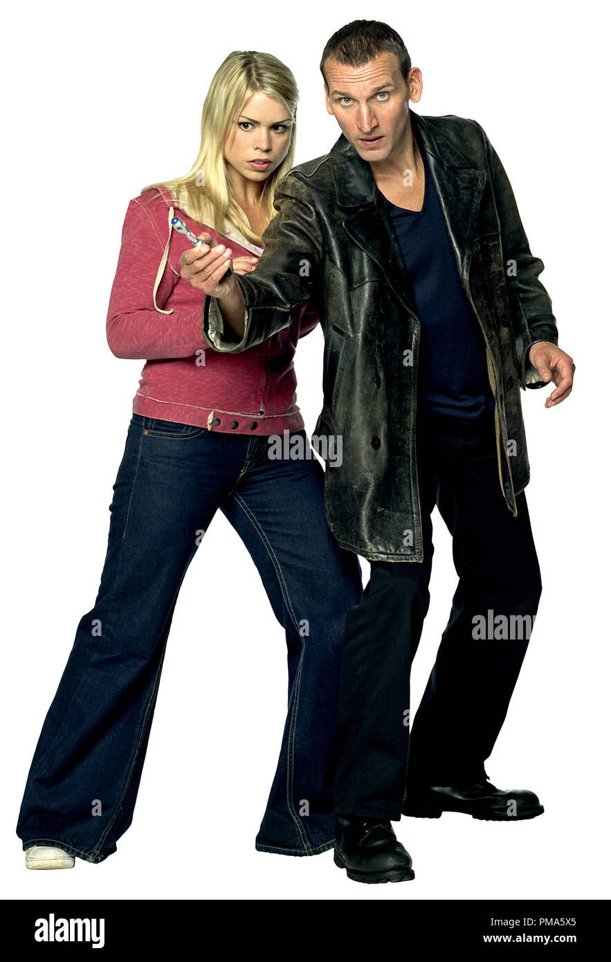 Billie Piper et Christopher Eccleston 'Dr. Qui' Série TV (Saison 1 : 2005) Banque D'Images
