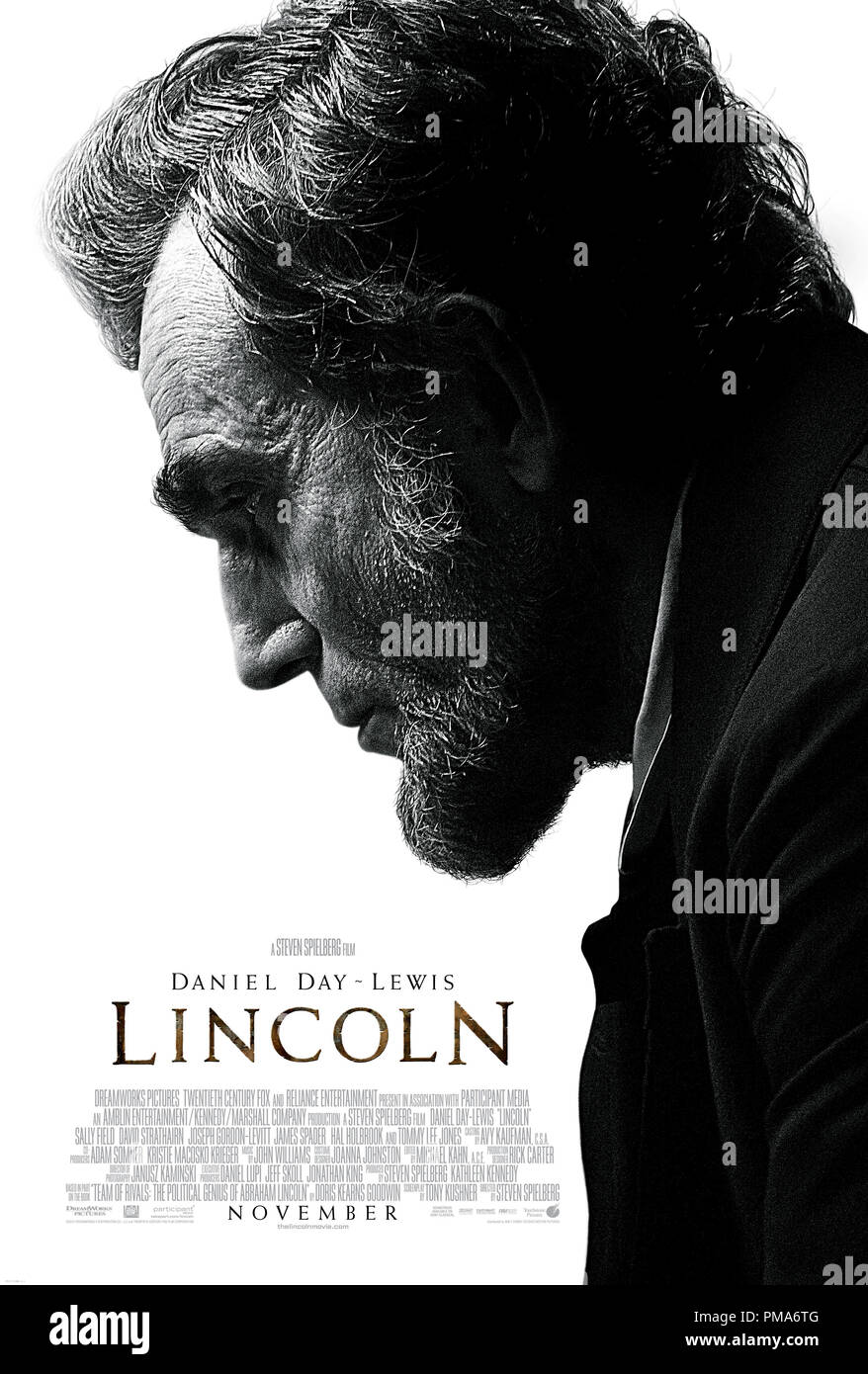 'LINCOLN' Daniel Day Lewis stars comme le président Abraham Lincoln dans cette scène du réalisateur Steven Spielberg 'Lincoln' de DreamWorks Pictures et Twentieth Century Fox - Poster Banque D'Images