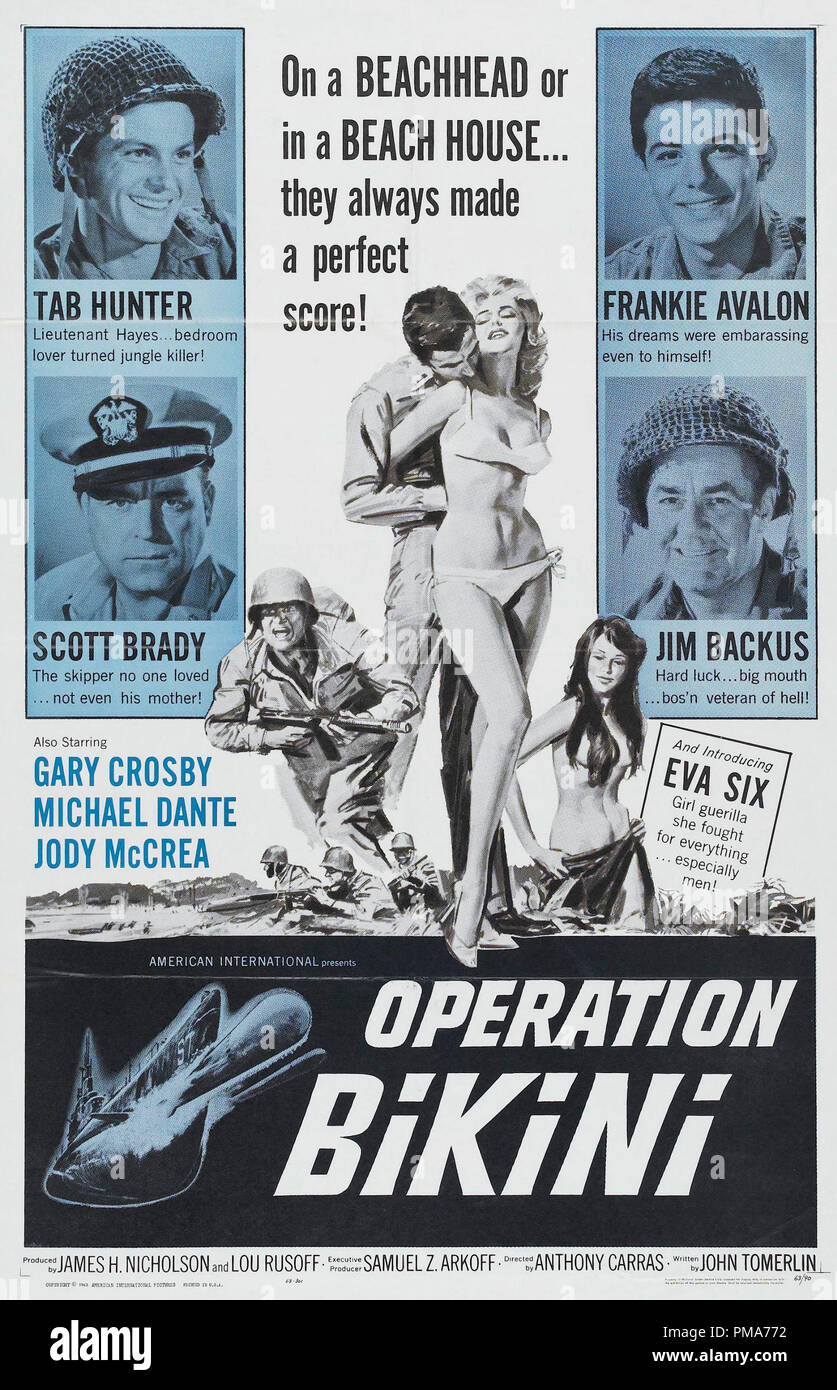 L'opération "Bikini" (1963) American International Pictures l'affiche Tab Hunter, Frankie Avalon, Jim Backus référence #  32263 Fichier_041THA Banque D'Images