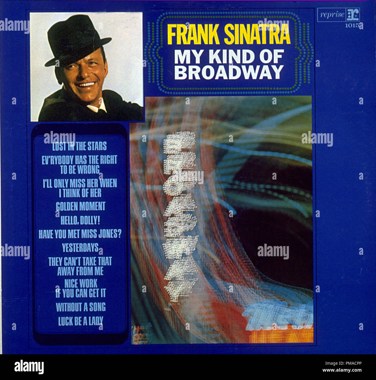 Mon genre de Broadway est un album de 1965 par Frank Sinatra. C'est une collection de chansons de comédies musicales diverses, réalisée à partir de diverses séances d'enregistrement au cours des quatre années de référence de dossier 32368 403THA Banque D'Images