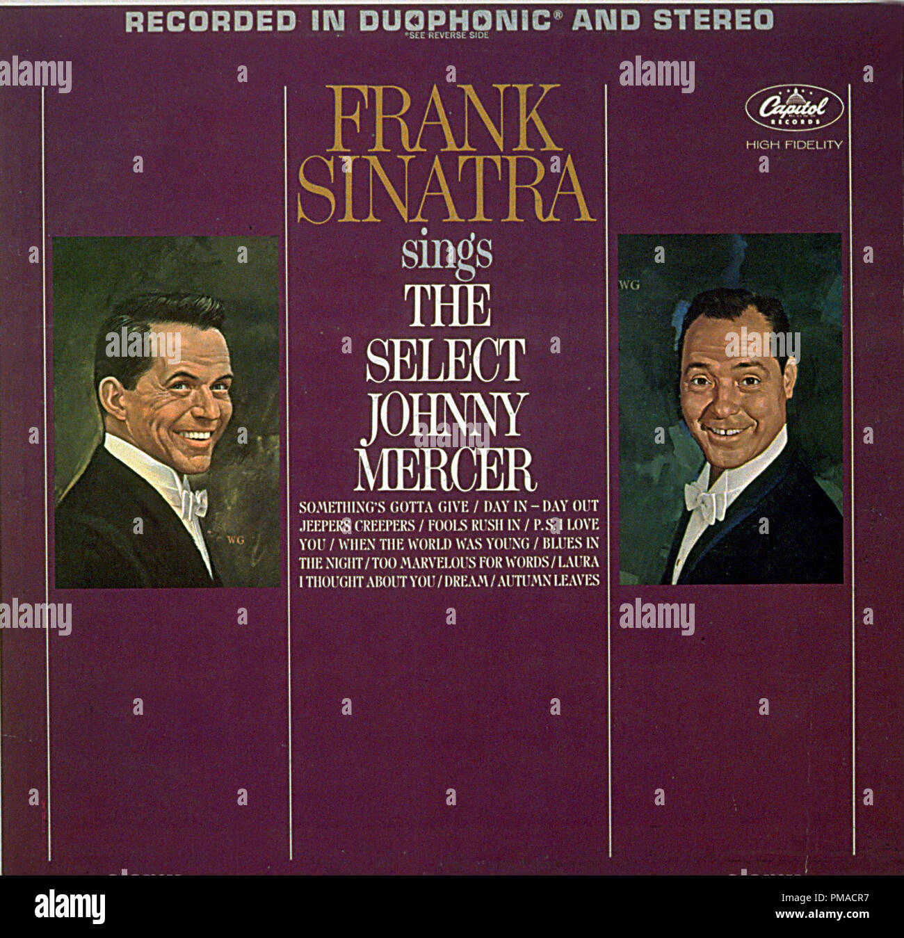 Frank Sinatra chante les Sélectionnez Johnny Mercer est un album compilation de 1995 par Frank Sinatra, qui lui a chanté les chansons écrites par Johnny Mercer. Référence de fichier #  32368 415 THA Banque D'Images