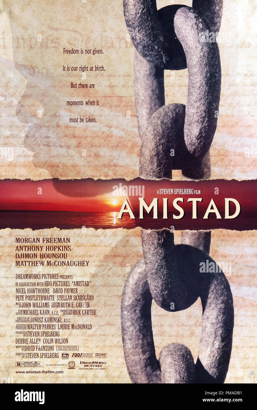 'Amistad' - Affiche 1997 Dreamworks nous #  32509 Référence de fichier 026THA Banque D'Images