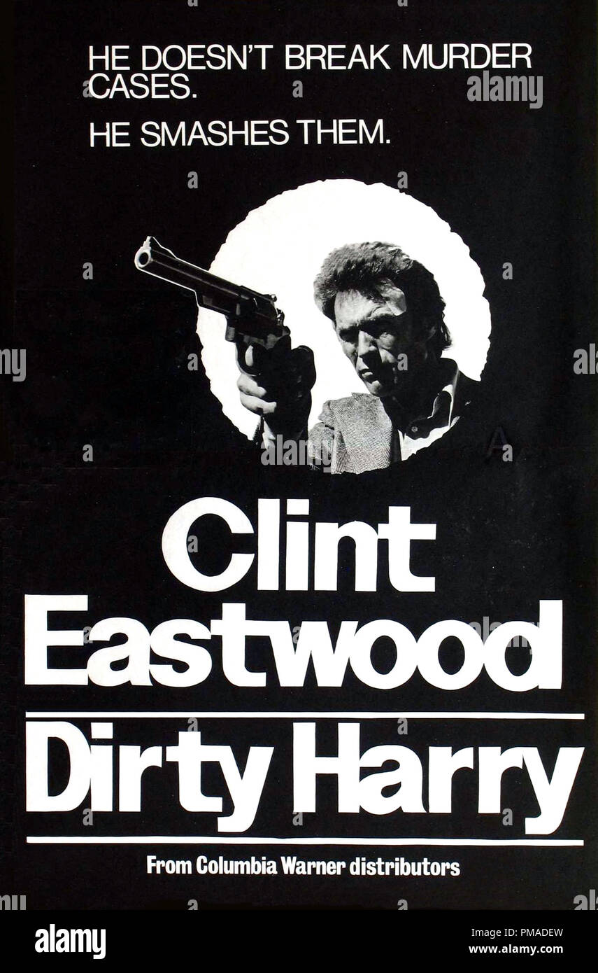 'Dirty Harry' - Nouvelle Zelande Poster 1971 Warner Bros Clint Eastwood de référence de dossier 32509 119 THA Banque D'Images