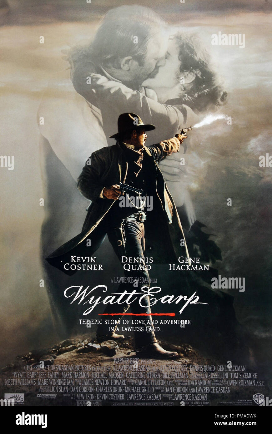 "Wyatt Earp" --NOUS Poster 1994 Warner Bros Kevin Costner référence #  32509 391THA Banque D'Images