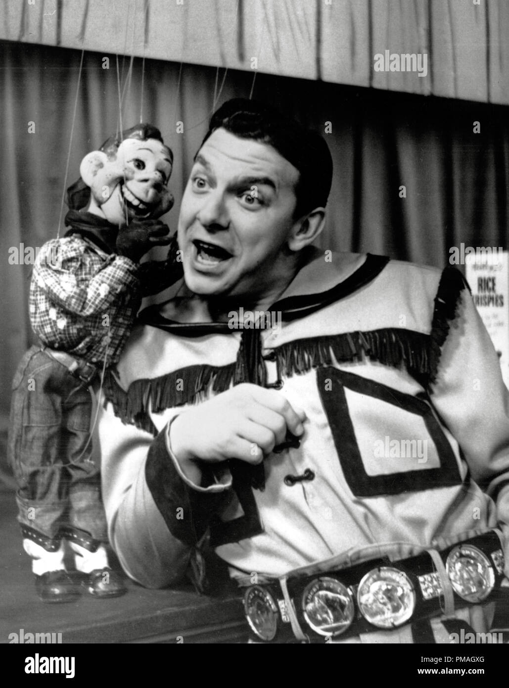 Marionnette Howdy Doody et Buffalo Bob Smith, 'l'Howdy Doody Show' vers 1955 Référence de dossier de NBC 321 32733 THA Banque D'Images