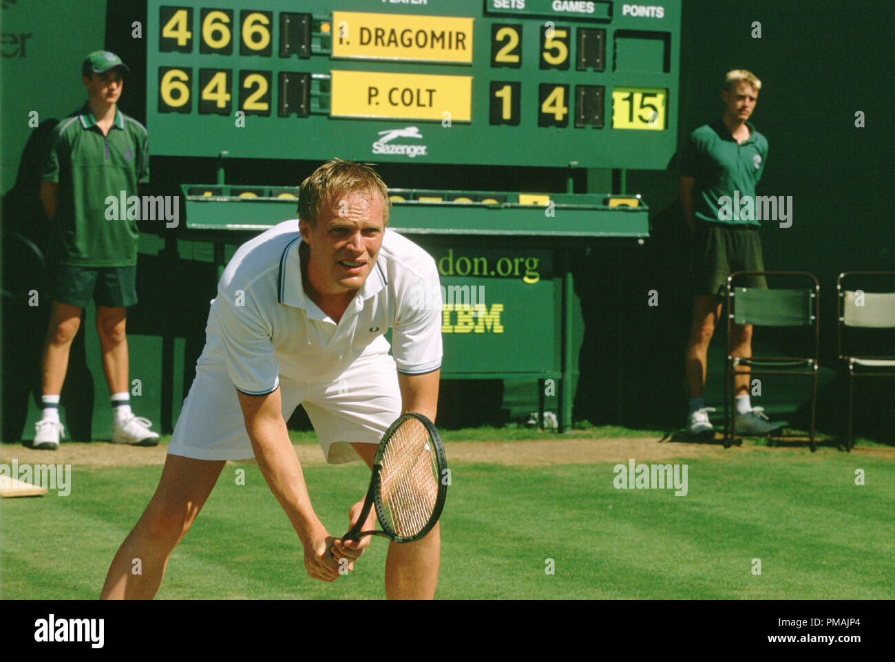 Peter Colt (Paul Bettany) fait face à un autre challenger Wimbledon en  titre de travail Films comédie romantique Wimbledon. (2004 Photo Stock -  Alamy