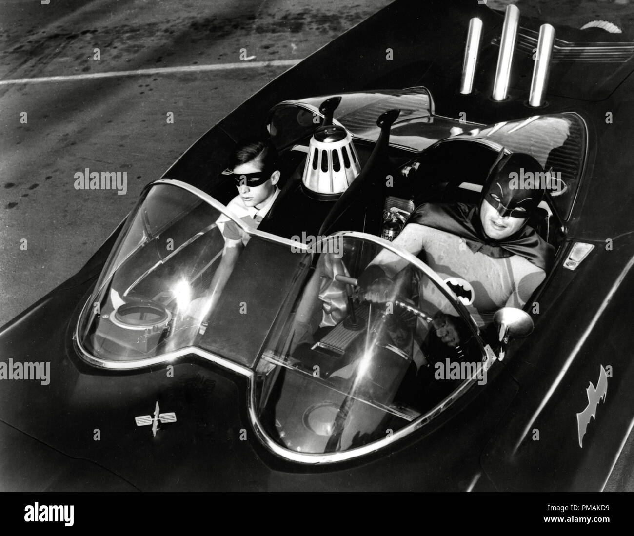 Adam West (Batman), Burt Ward (Robin), 'Batman' vers 1966 Warnet plat / ABC référence #  33300 430THA Banque D'Images