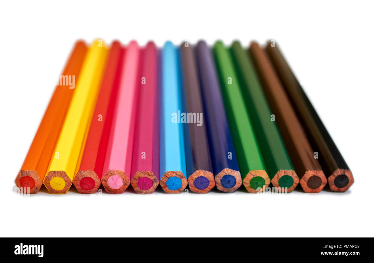 Crayons couleur bois Banque D'Images