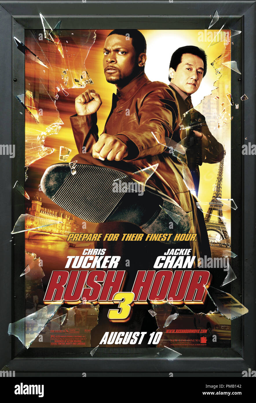 Film Jackie Chan Rush Hour 3 Jackie Chan (à gauche) et Chris Tucker (droite) dans New Line Cinema's  comédie d'action Rush Hour 3 - Poster "Rush Hour 3" (2007) New Line Cinema  Photo Stock - Alamy