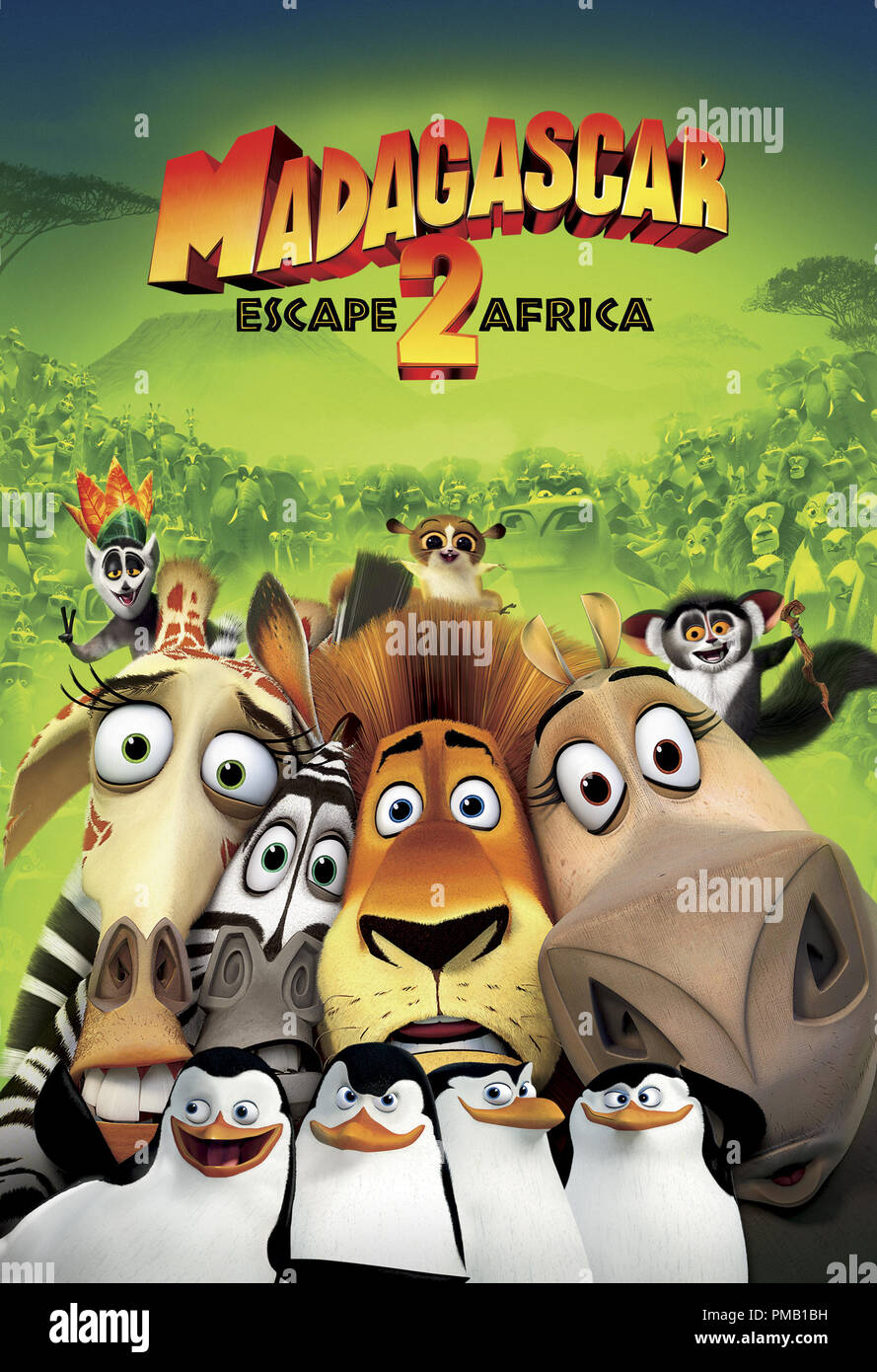 Poster 'Madagascar : Escape 2 Africa' (2008) DreamWorks Animation LLC Banque D'Images